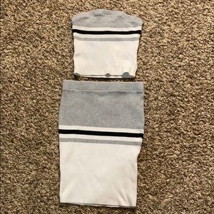 2 piece set! Crop top & skirt